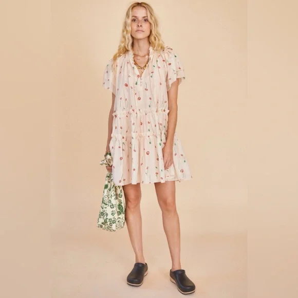 New Hunter Bell Merritt Dress Abstract Floral - Picture 2 of 10